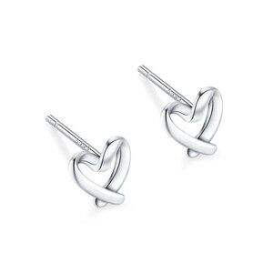 Baby Heart Stud Earrings S999 Fine Silver NEW